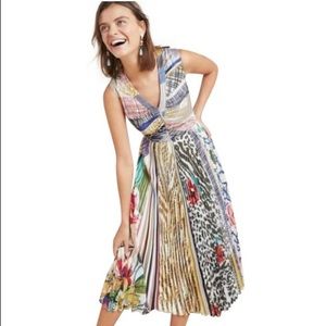 Anthropologie Multicolor Geisha Designs Jacinta Pleated Cocktail Dress
